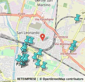Mappa Via Pescara, 43122 Parma PR, Italia (1.2945)