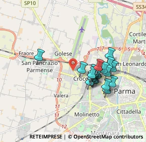 Mappa Via Napoleone Colajanni, 43126 Parma PR, Italia (1.522)