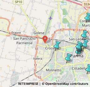 Mappa Via Napoleone Colajanni, 43126 Parma PR, Italia (3.06182)