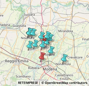 Mappa Via dei Barrocciai, 41012 Fossoli MO, Italia (8.90077)