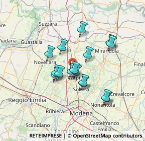 Mappa Via dei Barrocciai, 41012 Fossoli MO, Italia (10.89563)