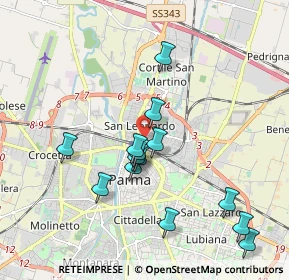 Mappa Via Brescia, 43122 Parma PR, Italia (1.83429)