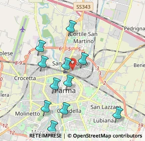 Mappa Via Brescia, 43122 Parma PR, Italia (2.02727)