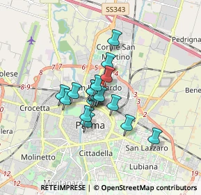 Mappa Via Brescia, 43122 Parma PR, Italia (1.06944)
