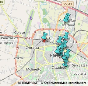 Mappa Piazza Michelangelo Buonarroti, 43126 Parma PR, Italia (1.918)