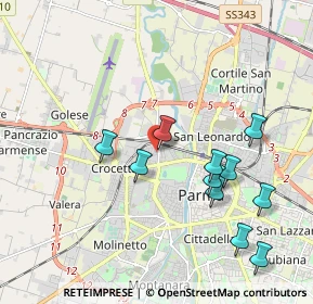 Mappa Piazza Michelangelo Buonarroti, 43126 Parma PR, Italia (2.02364)