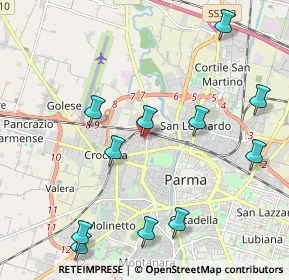 Mappa Piazza Michelangelo Buonarroti, 43126 Parma PR, Italia (2.42909)