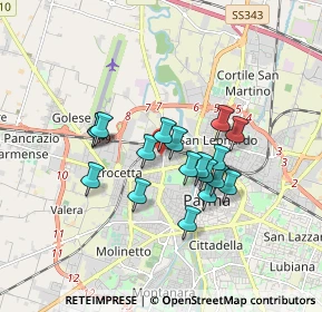 Mappa Piazza Michelangelo Buonarroti, 43126 Parma PR, Italia (1.37444)