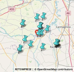 Mappa Regione Fontane, 12030 Faule CN, Italia (6.4345)