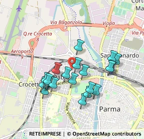 Mappa Via P.Savani, 43126 Parma PR, Italia (0.8145)