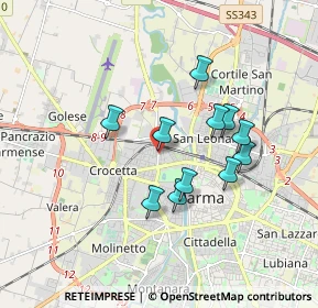 Mappa Via P.Savani, 43126 Parma PR, Italia (1.49273)