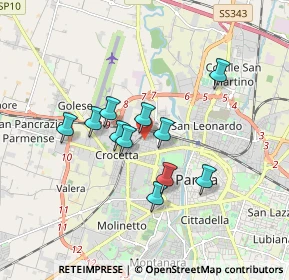 Mappa Via da Gente, 43126 Parma PR, Italia (1.38364)