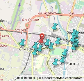 Mappa Piazzale Sant Ilario, 43126 Parma PR, Italia (1.0955)