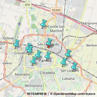 Mappa Via Tonale, 43122 Parma PR, Italia (1.86545)