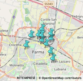 Mappa Via Tonale, 43122 Parma PR, Italia (0.98636)