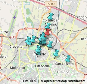 Mappa Via Tonale, 43122 Parma PR, Italia (1.04556)