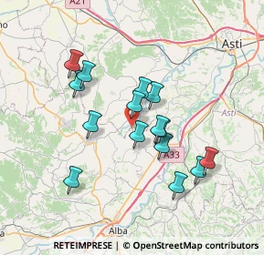 Mappa Borgata Serra di Costa, 14015 San Damiano d'Asti AT, Italia (6.17667)