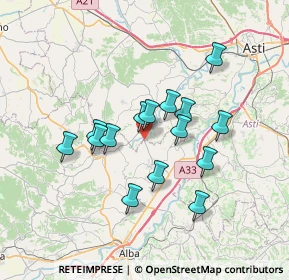 Mappa Borgata Serra di Costa, 14015 San Damiano d'Asti AT, Italia (5.85733)