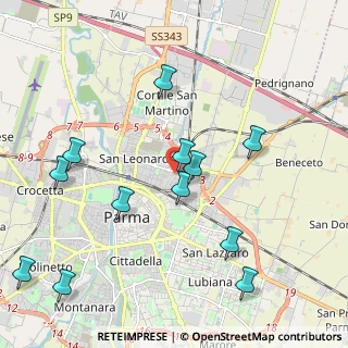 Mappa Via Udine, 43122 Parma PR, Italia (2.32667)
