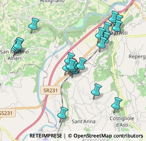 Mappa SS 231, 14055 Costigliole d'Asti AT, Italia (2.0145)