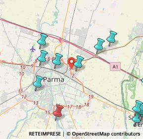 Mappa Via Pietro Campanini, 43122 Parma PR, Italia (6.10667)