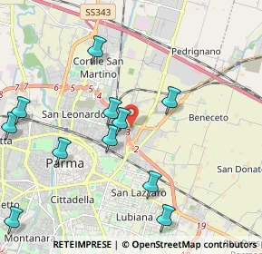 Mappa Via Pietro Campanini, 43122 Parma PR, Italia (2.34364)