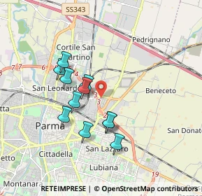 Mappa Via Pietro Campanini, 43122 Parma PR, Italia (1.53455)