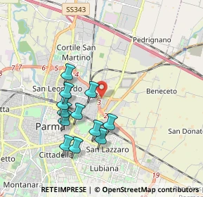 Mappa Via Pietro Campanini, 43122 Parma PR, Italia (1.76333)