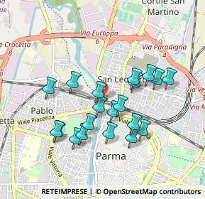 Mappa Piazza Ravenet, 43100 Parma PR, Italia (0.8335)