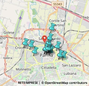 Mappa Piazza Ravenet, 43122 Parma PR, Italia (1.22474)