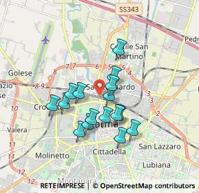 Mappa Piazza Ravenet, 43122 Parma PR, Italia (1.38938)