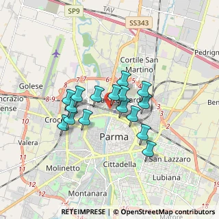 Mappa Piazza Ravenet, 43122 Parma PR, Italia (1.30125)