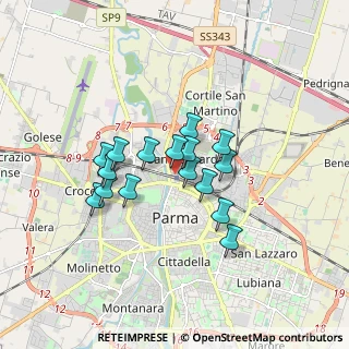 Mappa Via Villa Sant'Angelo, 43122 Parma PR, Italia (1.30813)