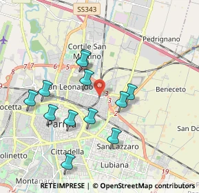 Mappa Via Ugo Betti, 43122 Parma PR, Italia (1.805)