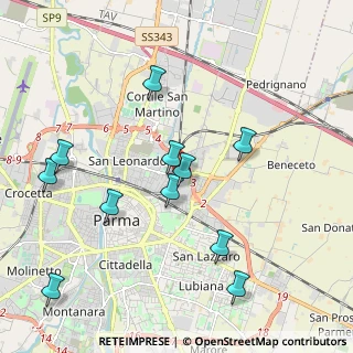 Mappa Via Ugo Betti, 43122 Parma PR, Italia (2.15273)