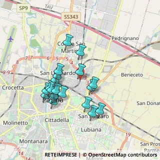 Mappa Via Ugo Betti, 43122 Parma PR, Italia (1.672)