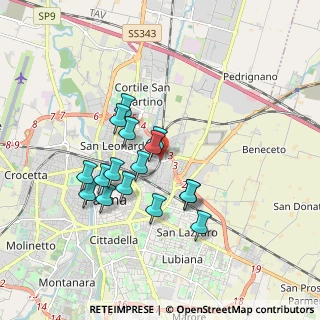 Mappa Via Ugo Betti, 43122 Parma PR, Italia (1.54438)