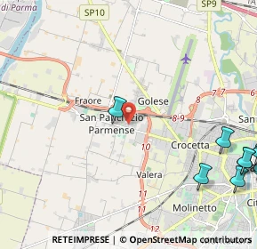Mappa Via O. Lizzadri, 43126 Parma PR, Italia (3.8345)