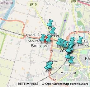 Mappa Via O. Lizzadri, 43126 Parma PR, Italia (1.857)