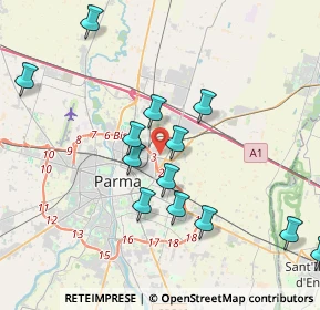 Mappa Via Clerici Italo e Giulio, 43122 Parma PR, Italia (4.07846)