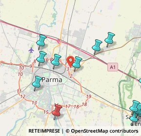 Mappa Via Clerici Italo e Giulio, 43122 Parma PR, Italia (6.14133)