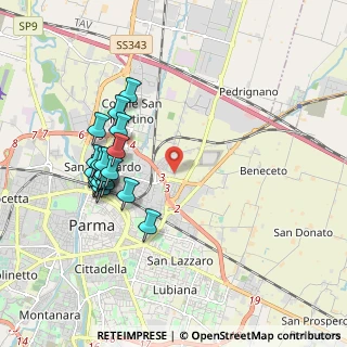 Mappa Via Clerici Italo e Giulio, 43122 Parma PR, Italia (1.9115)