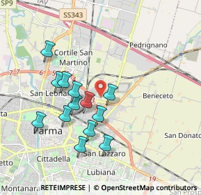 Mappa Via Clerici Italo e Giulio, 43122 Parma PR, Italia (1.72154)