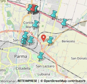Mappa Via Clerici Italo e Giulio, 43122 Parma PR, Italia (2.09267)