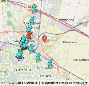 Mappa Via Clerici Italo e Giulio, 43122 Parma PR, Italia (2.10875)
