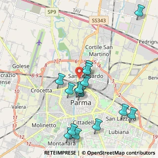 Mappa Via Sassari, 43122 Parma PR, Italia (2.15133)