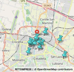 Mappa Via Sassari, 43122 Parma PR, Italia (1.57333)