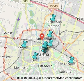 Mappa Via Sassari, 43122 Parma PR, Italia (1.51)