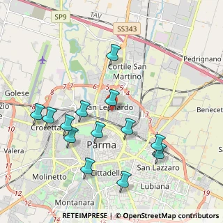 Mappa Via Torino, 43122 Parma PR, Italia (2.08538)