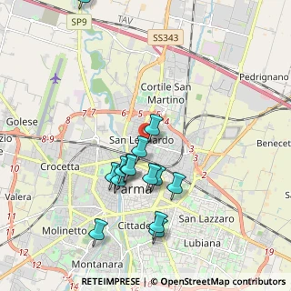 Mappa Via Torino, 43122 Parma PR, Italia (1.90071)